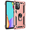 Ntech Hoesje Geschikt Voor Samsung Galaxy A52s Hoesje - Galaxy A52 5G / 4G Rose Goud hoesje ( 4G & 5G ) Anti-Shock Hybrid Armor case Ring houder TPU backcover met kickstand