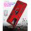 Ntech Hoesje Geschikt Voor Samsung Galaxy A72 Hoesje - Galaxy A72 Rood hoesje Anti-Shock Hybrid Armor case Ring houder TPU backcover met kickstand