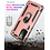 Ntech Hoesje Geschikt Voor Samsung Galaxy A72 Hoesje - Galaxy A72 Rose Goud hoesje Anti-Shock Hybrid Armor case Ring houder TPU backcover met kickstand