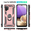 Ntech Hoesje Geschikt Voor Samsung Galaxy A32 Hoesje - Galaxy A32 5G Rose Goud hoesje Anti-Shock Hybrid Armor case Ring houder TPU backcover met kickstand