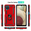 Ntech Hoesje Geschikt Voor Samsung Galaxy A12 Hoesje - Galaxy A12 Rood hoesje Anti-Shock Hybrid Armor case Ring houder TPU backcover met kickstand