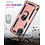 Ntech Hoesje Geschikt Voor Samsung Galaxy A12 Hoesje - Galaxy A12 Rose Goud hoesje Anti-Shock Hybrid Armor case Ring houder TPU backcover met kickstand