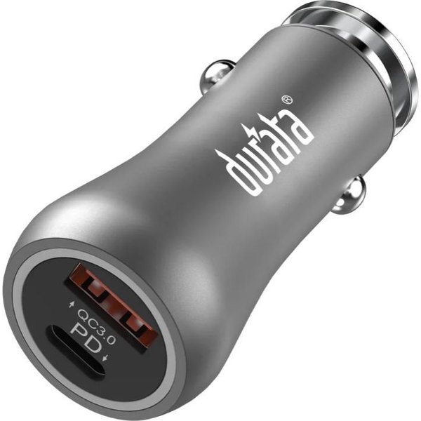 Durata  Durata - autolader USB-C Port (38W) met + USB Port (6.0A output)