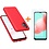 Ntech Hoesje Geschikt Voor Samsung Galaxy A32 hoesje - A32 5G hoesje Silicone Rood - Galaxy A32 Silicone Liquid Soft Nano cover - 2pack Screenprotector Galaxy A32 5G