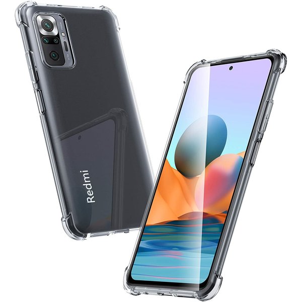 Ntech Hoesje Geschikt voor Xiaomi Redmi Note 10 Pro/Pro Max hoesje - transparant hoesje - ShockProof cover tpu - siliconen - case - hoes - clear