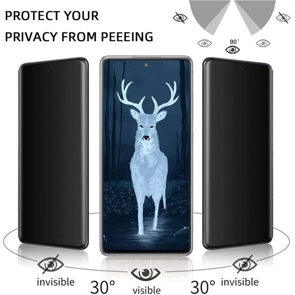 Ntech Screenprotector Geschikt voor Samsung Galaxy S21 Plus Screenprotector  Anti Spy tempered glass - Galaxy S21 Plus Privacy Screenprotector