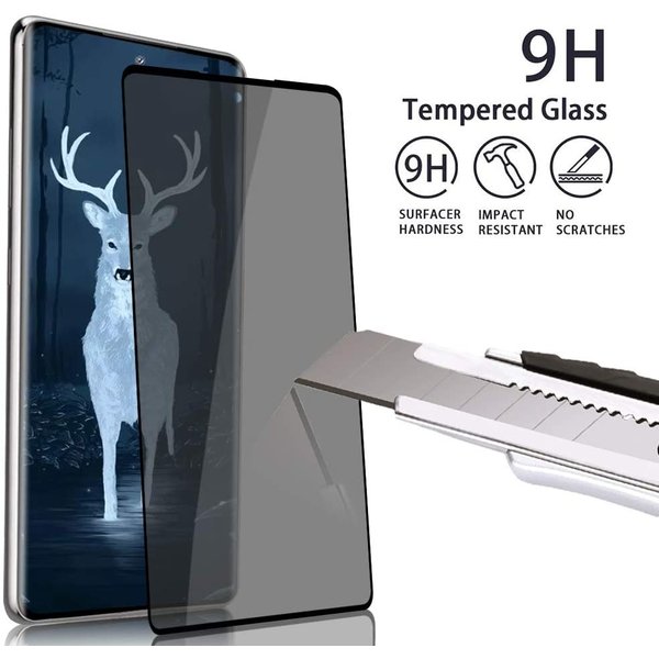 Ntech Screenprotector Geschikt voor Samsung Galaxy S21 Ultra Screenprotector  Anti Spy tempered glass - Galaxy S21 Ultra Privacy Screenprotector