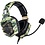 ONIKUMA K8-CAM, Gaming headset met microfoon, camouflage, LED's met RGB via USB, 1 x 3,5 mm-aansluiting en 50mm element, kabelbesturing, bedraad – groen, geel