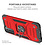 Ntech Hoesje Geschikt Voor Samsung Galaxy S21 Hoesje - Heavy Duty Armor hoesje Rood - Galaxy S21 silicone TPU hybride hoesje Kickstand ringhouder met Magnetisch Auto Mount