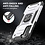 Ntech Hoesje Geschikt Voor Samsung Galaxy S21 Plus Hoesje - Heavy Duty Armor hoesje zilver - Galaxy S21 Plus silicone TPU hybride hoesje Kickstand ringhouder met Magnetisch Auto Mount