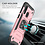 Ntech Hoesje Geschikt Voor Samsung Galaxy A20E Hoesje - Heavy Duty Armor hoesje Rose Goud - Galaxy A20 E silicone TPU hybride hoesje Kickstand ringhouder met Magnetisch Auto Mount