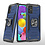 Ntech Hoesje Geschikt Voor Samsung Galaxy A51 Hoesje - Heavy Duty Armor hoesje Blauw - Galaxy A51 silicone TPU hybride hoesje Kickstand ringhouder met Magnetisch Auto Mount