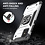 Ntech Hoesje Geschikt Voor Samsung Galaxy A51 Hoesje - Heavy Duty Armor hoesje Zliver - Galaxy A51 silicone TPU hybride hoesje Kickstand ringhouder met Magnetisch Auto Mount