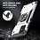 Ntech Hoesje Geschikt Voor Samsung Galaxy A51 Hoesje - Heavy Duty Armor hoesje Zliver - Galaxy A51 silicone TPU hybride hoesje Kickstand ringhouder met Magnetisch Auto Mount