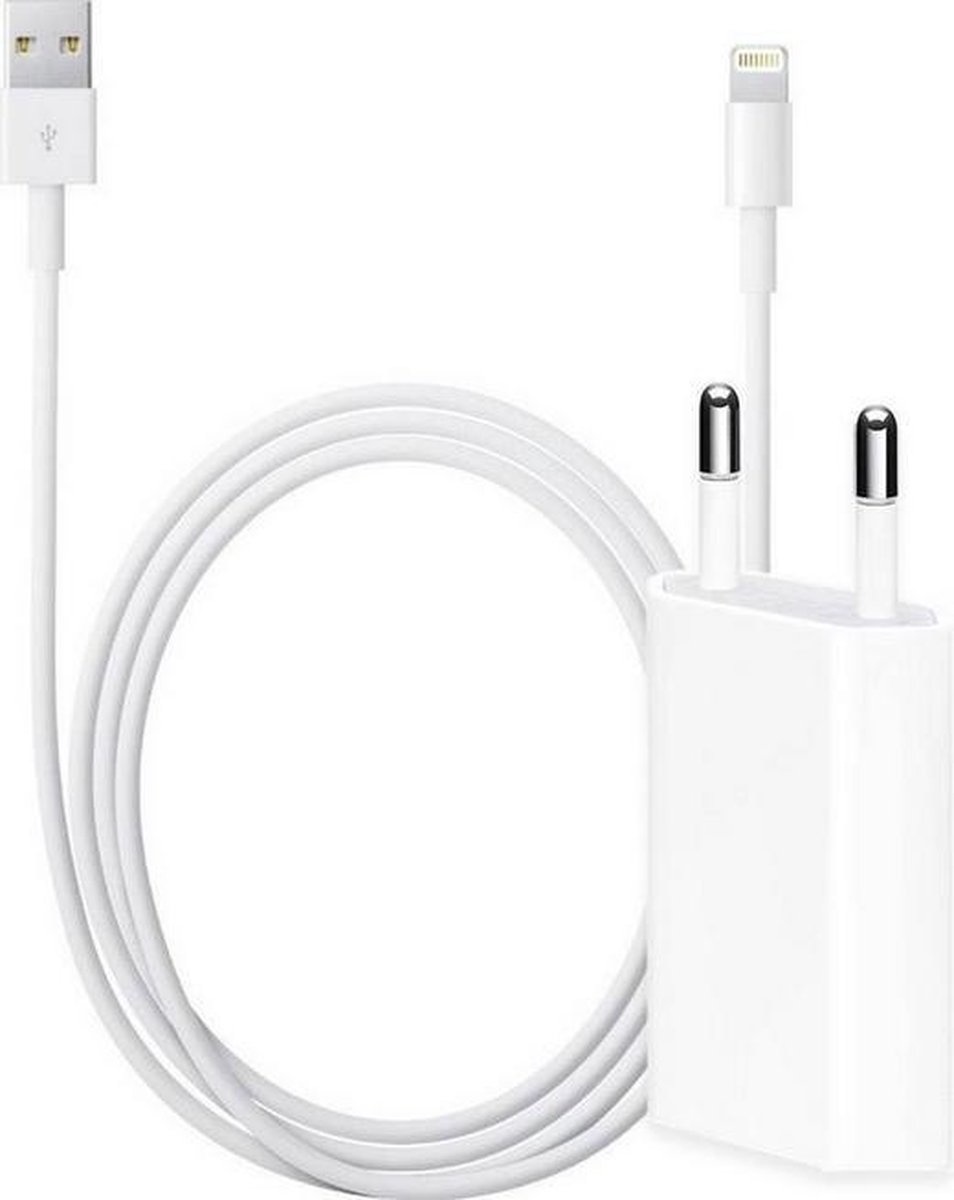 Viool leveren onderhoud iPhone Lader - USB Oplader inclusief lightning kabel van 1 Meter - Apple  iPhone 11/11 PRO/ XS/ XR/ X/ iPhone 8/ 8 Plus/ iPhone SE/ etc. -  Oplaadkabel en Adapter - wit - Phonecompleet.nl