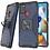 Ntech Hoesje Geschikt Voor Samsung Galaxy A21S Hoesje - Heavy Duty Armor hoesje Blauw  Kickstand ringhouder met Magnetisch Auto Mount