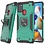 Ntech Hoesje Geschikt Voor Samsung Galaxy A21S Hoesje - Heavy Duty Armor hoesje Groen – Kickstand ringhouder met Magnetisch Auto Mount