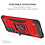 Ntech Hoesje Geschikt Voor Samsung Galaxy S20 Hoesje - Heavy Duty Armor hoesje Rood - Galaxy S20 silicone TPU hybride hoesje Kickstand ringhouder met Magnetisch Auto Mount