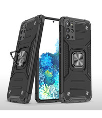 Ntech Samsung Galaxy S20 Plus Hoesje Heavy Duty Armor TPU Met Kickstand Zwart