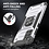 Ntech Hoesje Geschikt Voor Samsung Galaxy S20 Plus Hoesje - Heavy Duty Armor hoesje Zliver - Galaxy S20 Plus silicone TPU hybride hoesje Kickstand ringhouder met Magnetisch Auto Mount