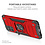 Ntech Hoesje Geschikt Voor Samsung Galaxy S20 Plus Hoesje - Heavy Duty Armor hoesje Rood - Galaxy S20 Plus silicone TPU hybride hoesje Kickstand ringhouder met Magnetisch Auto Mount