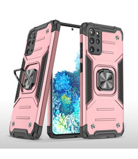 Ntech Samsung Galaxy S20 Plus Hoesje Heavy Duty Armor TPU Met Kickstand Rose Goud