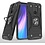 Ntech Xiaomi Redmi Note 8 Pro Hoesje - Heavy Duty Armor hoesje Zwart - Redmi Note 8 Pro silicone TPU 360-Degree hybride hoesje Kickstand ringhouder met Magnetisch Auto Mount