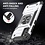 Ntech Hoesje Geschikt Voor Samsung Galaxy A41 Hoesje - Heavy Duty Armor hoesje Zliver - Galaxy A41 silicone TPU 360-Degree hybride hoesje Kickstand ringhouder met Magnetisch Auto Mount