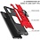 Ntech Hoesje Geschikt Voor Samsung Galaxy A41 Hoesje - Heavy Duty Armor hoesje Rood - Galaxy A41 silicone TPU 360-Degree hybride hoesje Kickstand ringhouder met Magnetisch Auto Mount