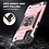 Ntech Hoesje Geschikt Voor Samsung Galaxy A41 Hoesje - Heavy Duty Armor hoesje Rose Goud - Galaxy A41 silicone TPU 360-Degree hybride hoesje Kickstand ringhouder met Magnetisch Auto Mount