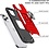 Ntech Hoesje Geschikt voor iPhone 12 - Heavy Duty Armor hoesje Met Kickstand ringhouder – Rood