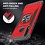 Ntech Huawei P30 Lite Hoesje - Heavy Duty Armor hoesje Rood - Huawei P30 Lite New Edition hoesje silicone TPU 360-Degree hybride hoesje Kickstand ringhouder met Magnetisch Auto Mount