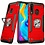 Ntech Huawei P30 Lite Hoesje - Heavy Duty Armor hoesje Rood - Huawei P30 Lite New Edition hoesje silicone TPU 360-Degree hybride hoesje Kickstand ringhouder met Magnetisch Auto Mount