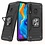 Ntech Huawei P30 Lite Hoesje - Heavy Duty Armor hoesje Zwart - Huawei P30 Lite New Edition hoesje silicone TPU 360-Degree hybride hoesje Kickstand ringhouder met Magnetisch Auto Mount