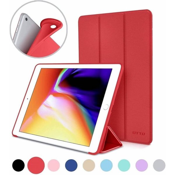 Merkloos iPad 10.2 Inch Smart Cover Case Rood