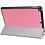 Ntech Hoes geschikt voor iPad 2017 / 2018 bookcase Licht Rose 9.7 Inch - Hoes geschikt voor iPad 2018 Hoes 9.7 - Hoes geschikt voor iPad 2017 Hoes smart cover Trifold - Ntech