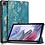 Ntech Hoes Geschikt voor Samsung Galaxy Tab A7 hoes - (2020/2022) - Almond Bloesem -Trifold smart cover Kunstleer bookcase