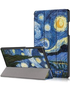 Ntech Samsung Galaxy Tab A7 Sterrennacht Print Trifold smart Bookcase