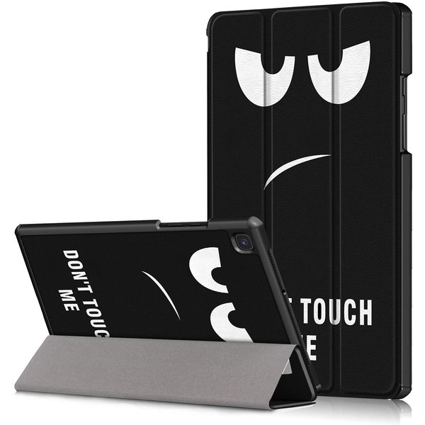 Ntech Hoes Geschikt voor Samsung Galaxy Tab A7 hoes - (2020/2022) - Dont Touch Me Trifold smart cover Kunstleer bookcase