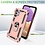 Ntech Hoesje Geschikt Voor Samsung Galaxy A32 Hoesje kickstand Armor case Rose Goud - Galaxy A32 4G Ring houder TPU backcover hoesje - met Galaxy A32 4G screenprotector 2 pack