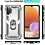 Ntech Hoesje Geschikt Voor Samsung Galaxy A32 Hoesje kickstand Armor case Zliver - Galaxy A32 4G Ring houder TPU backcover hoesje - met Galaxy A32 4G screenprotector 2 pack