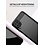 Ntech Hoesje Geschikt Voor Samsung Galaxy A12 hoesje Geborsteld siliconen Colour TPU Cover Zwart - Galaxy A12 Screenprotector 1 pack