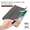 Ntech Hoes geschikt voor iPad 2021 / 2020 / 2019 (9e/8e/7e Generatie / 10.2 inch) Zwart Tri-fold Fabric Stof shockproof silicone case