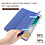 Ntech Hoes geschikt voor iPad 2021 / 2020 / 2019 (9e/8e/7e Generatie / 10.2 inch) Blauw Tri-fold Fabric Stof shockproof silicone case