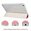 Ntech Hoes geschikt voor iPad 2021 / 2020 / 2019 (9e/8e/7e Generatie / 10.2 inch) Roze Tri-fold Fabric Stof shockproof silicone case