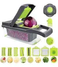 Merkloos Multifunctionele groentesnijder - Mandoline - Uiensnijder - Groentensnijder - Keukensnijder - 15 delig