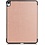 Ntech Hoes geschikt voor iPad Air 2020 (10,9 inch) Bookcase - Trifold Smart hoesje Rosegoud