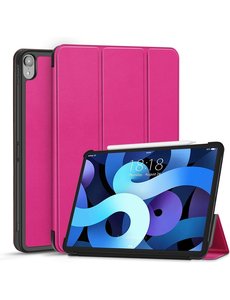 Ntech iPad Air 2020 Hoes - iPad hoes 2020 - iPad Air 4 10.9 Bookcase - Trifold Smart hoesje Pink