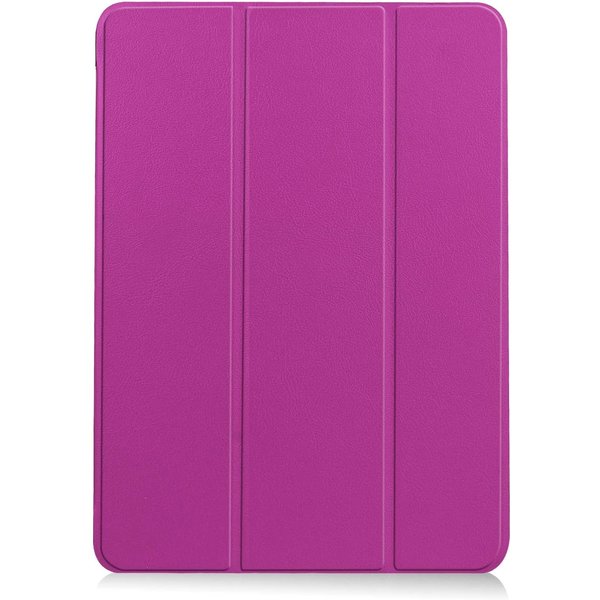 Ntech Hoes geschikt voor iPad Air 2020 (10,9 inch) Bookcase - Trifold Smart hoesje Paars