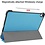 Ntech Hoes geschikt voor iPad Air 2020 (10,9 inch) Bookcase - Trifold Smart hoesje licht Blauw